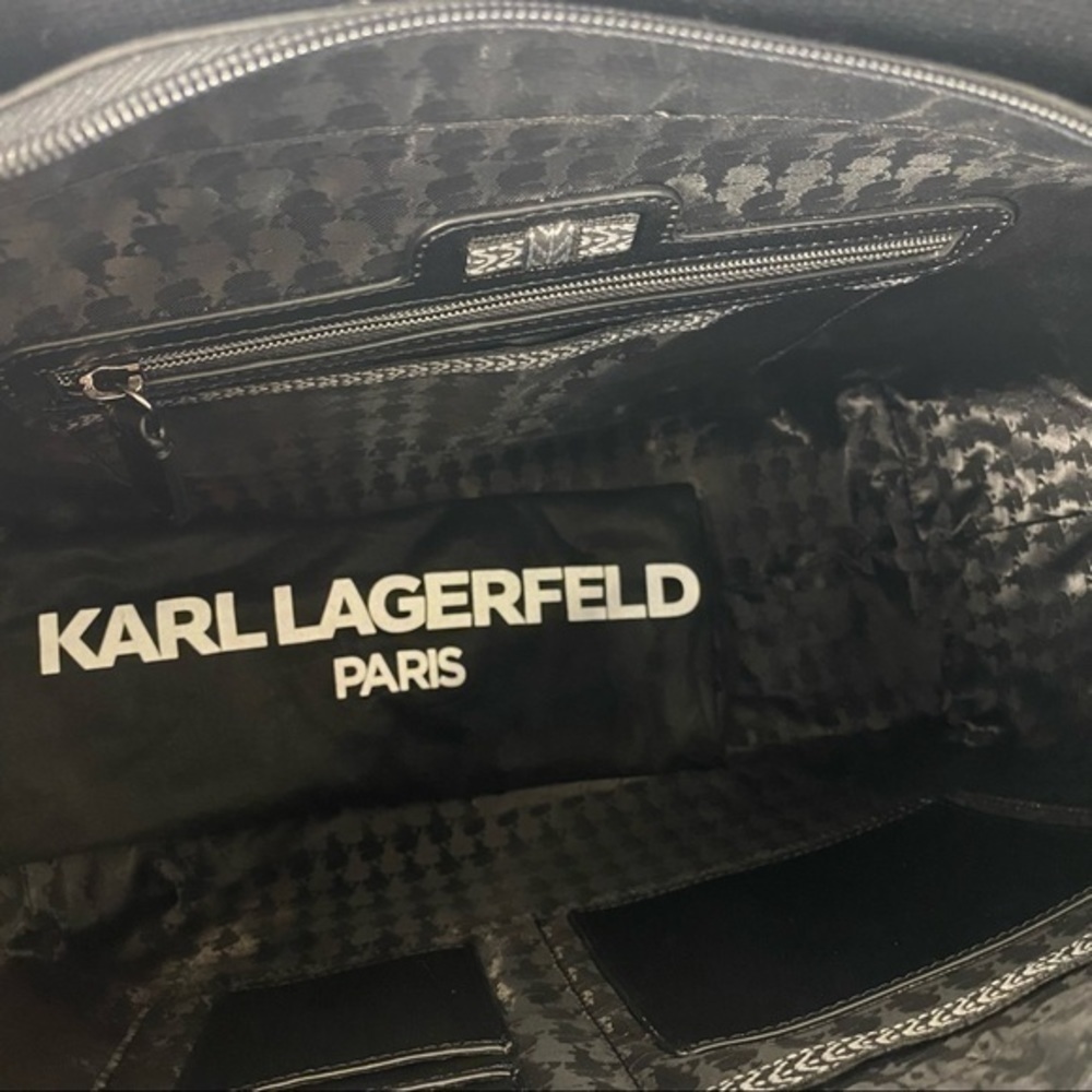 KARL LAGERFELD Tote Bag Signature Print Black - Picture 12 of 12